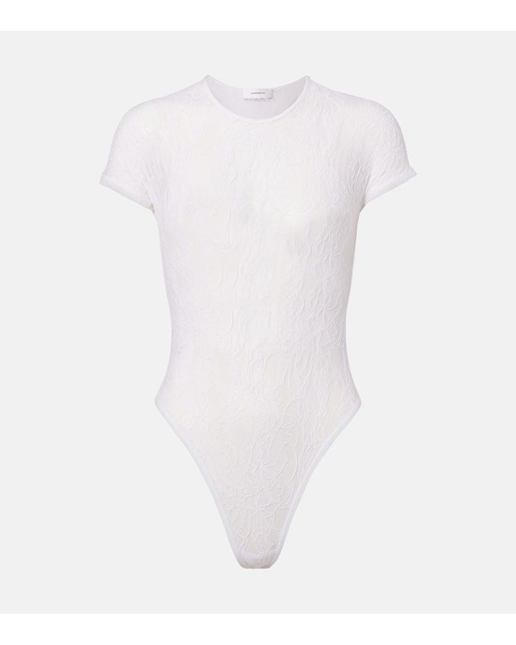 Wardrobe NYC White Lace Bodysuit