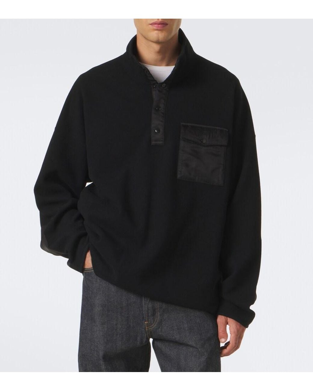 Visvim Black Barlow Wool Fleece Sweater for men