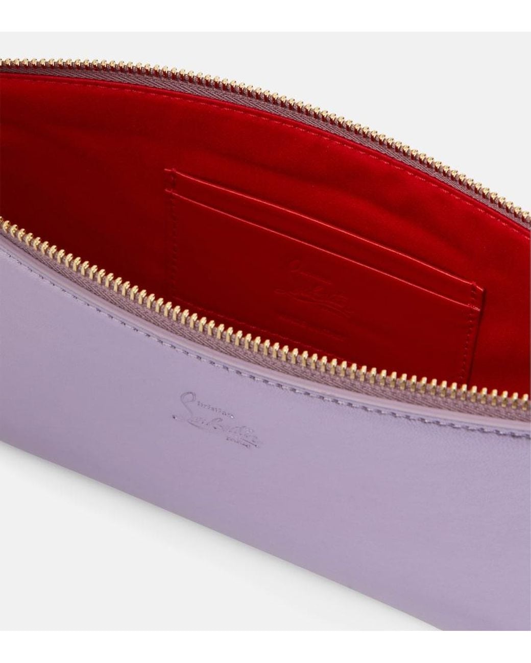 Christian Louboutin Purple Loubila Metallic Leather Shoulder Bag