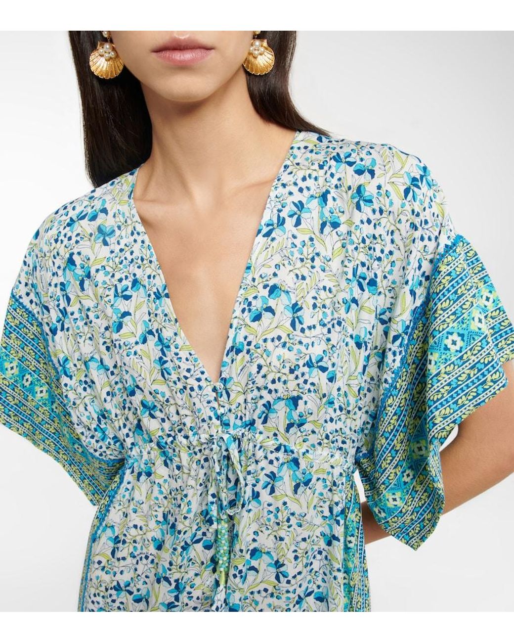 Poupette Blue Floral Maxi Dress
