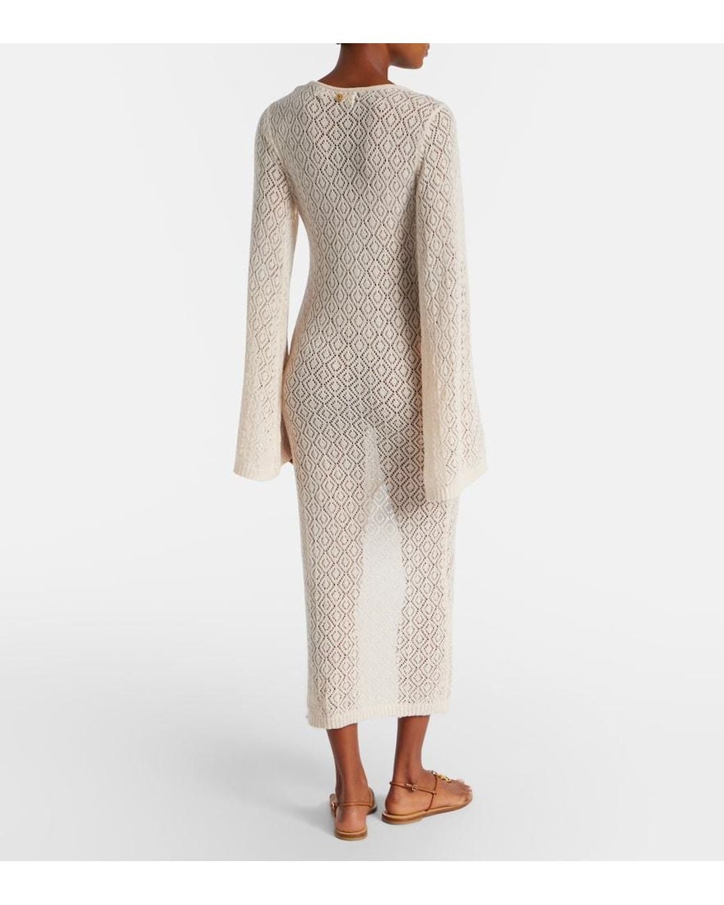 Bananhot White Joan Open-Knit Beach Cover-Up