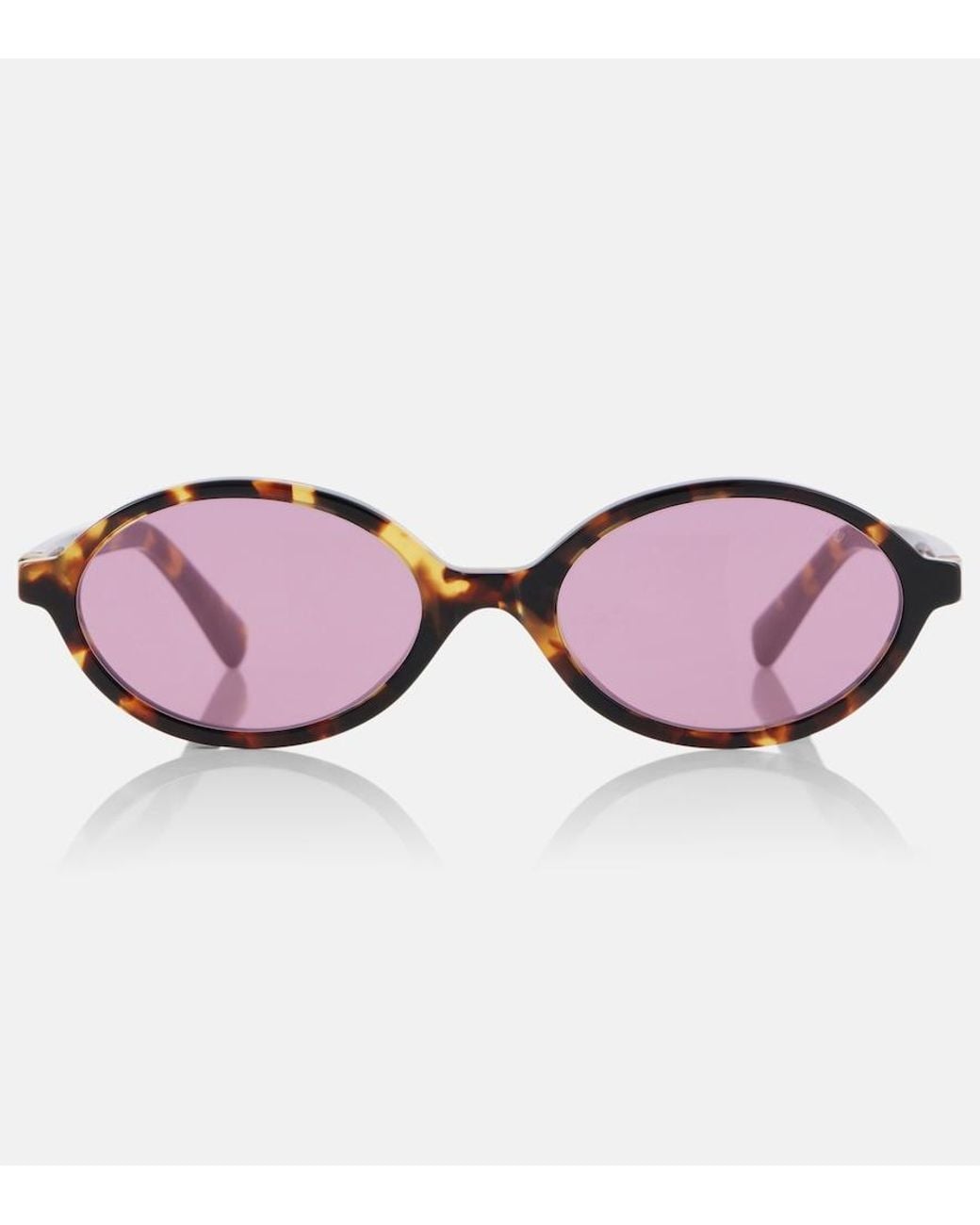 Miu Miu Pink Miu Regard Round Sunglasses