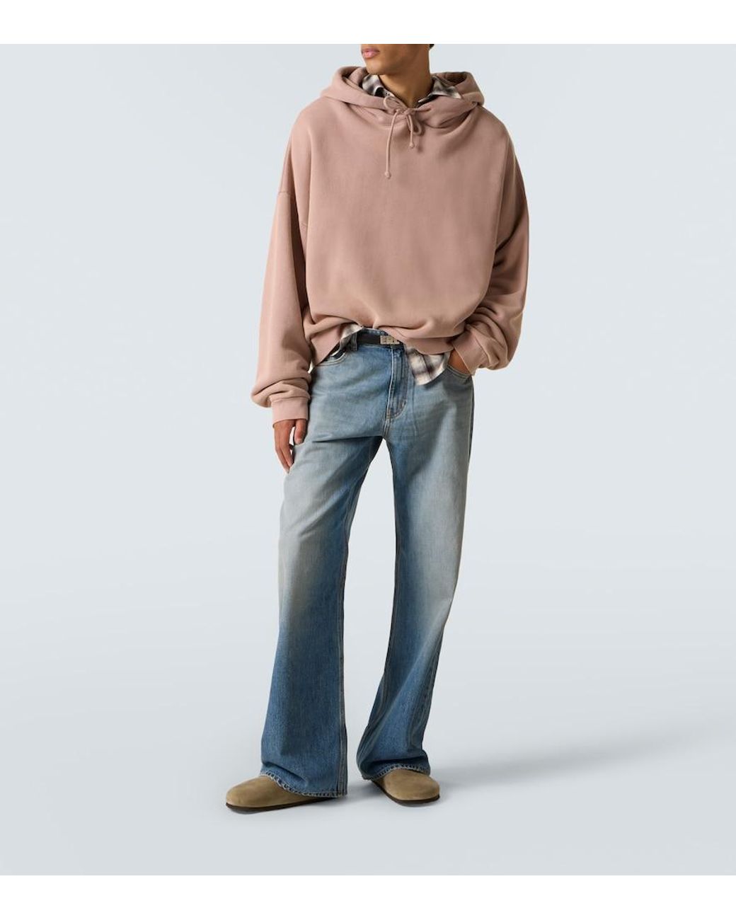 ERL Blue Mid-Rise Straight Jeans for men