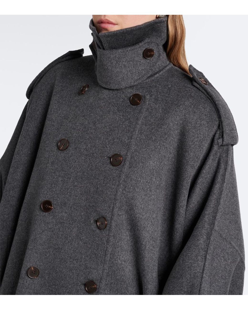 Rohe Black Wool And Cashmere Cape