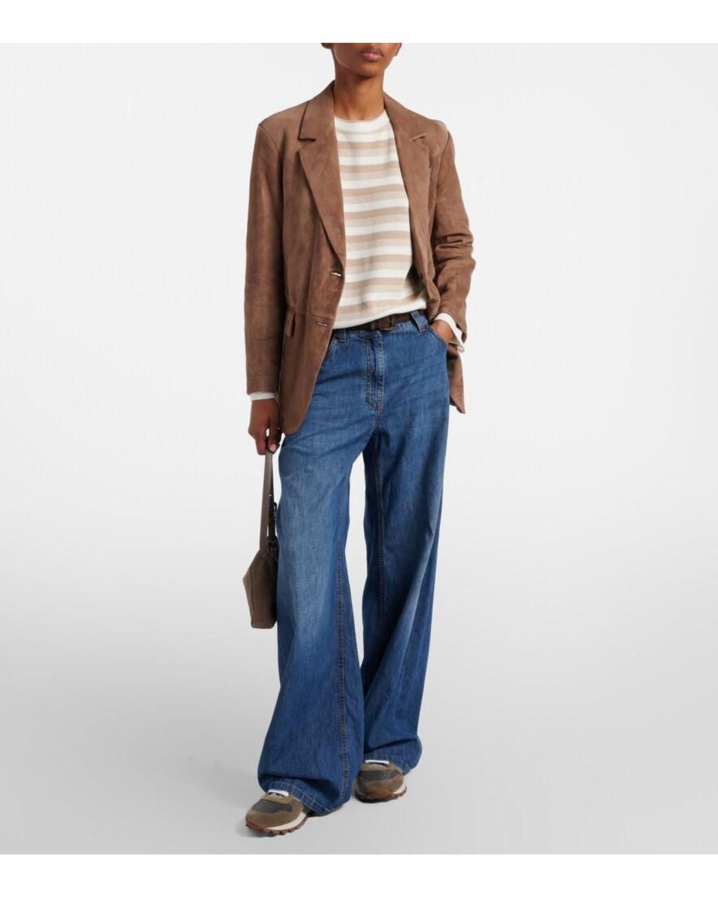 Brunello Cucinelli Brown Suede Blazer