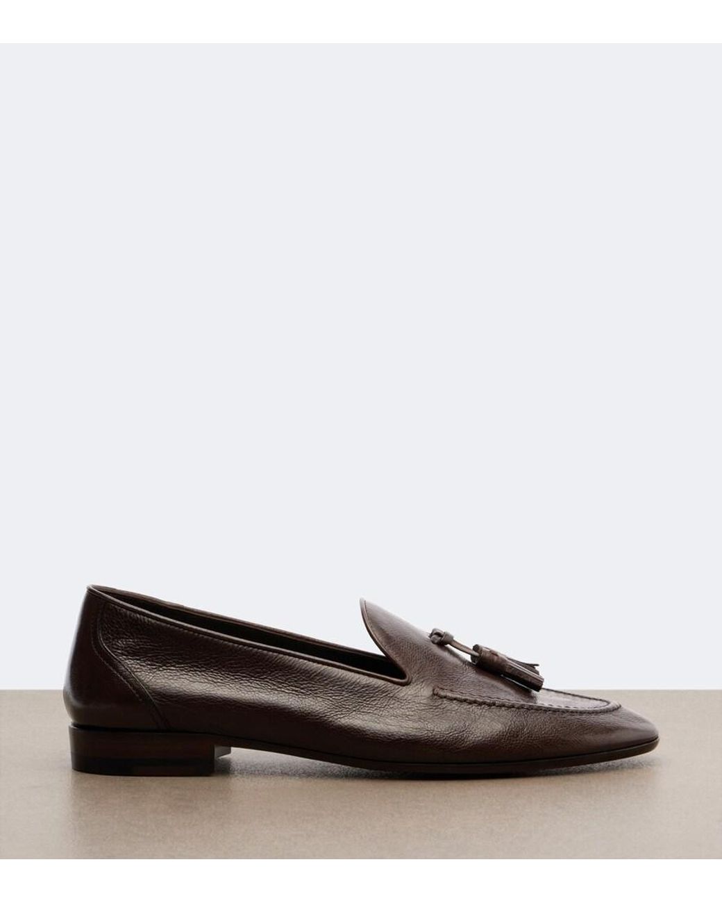 The Row Brown Caden Leather Loafers