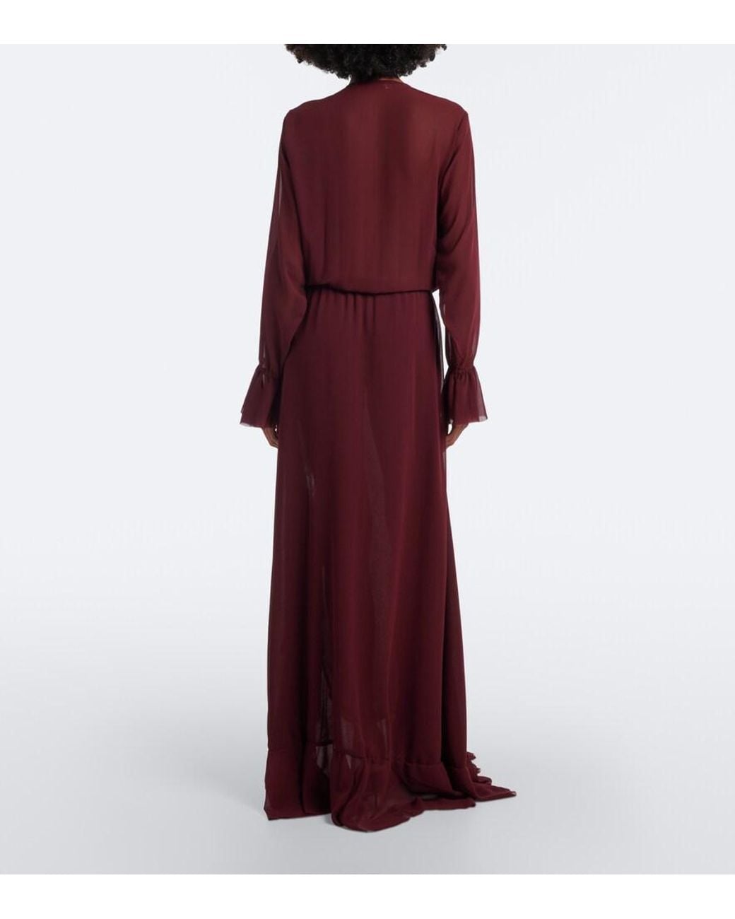 Bananhot Purple Bellen Ruffled Maxi Dress