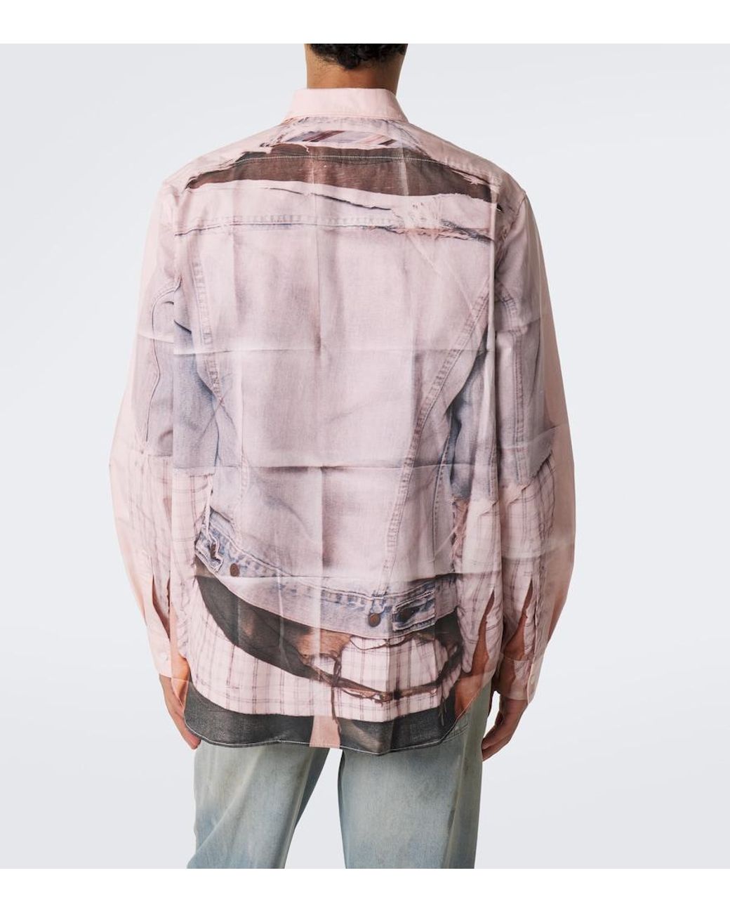 Camicia di Acne in Pink da Uomo