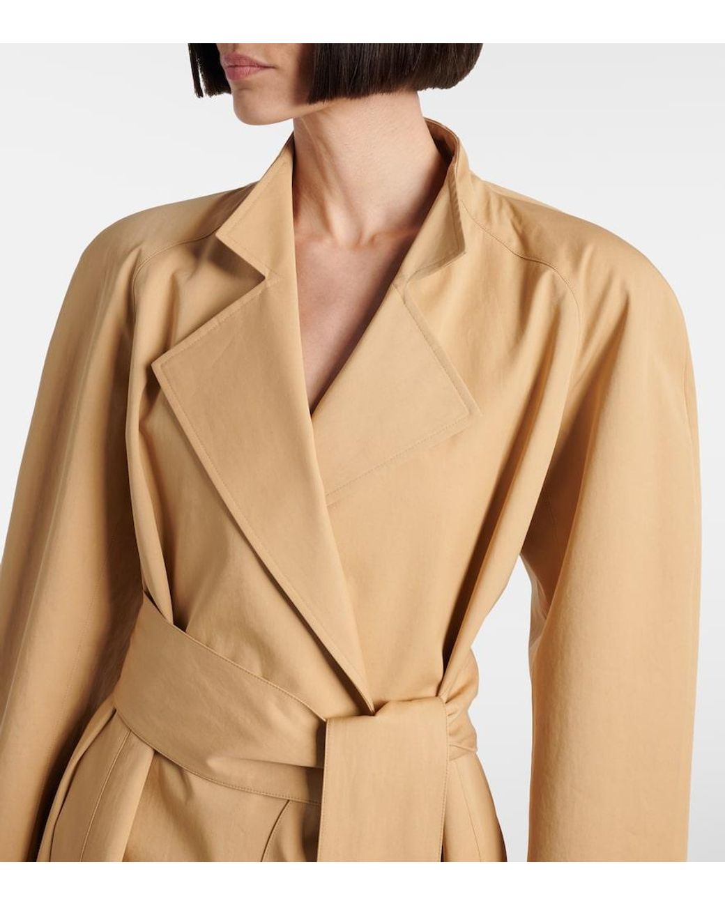 Khaite Natural Lagden Cotton Gabardine Coat