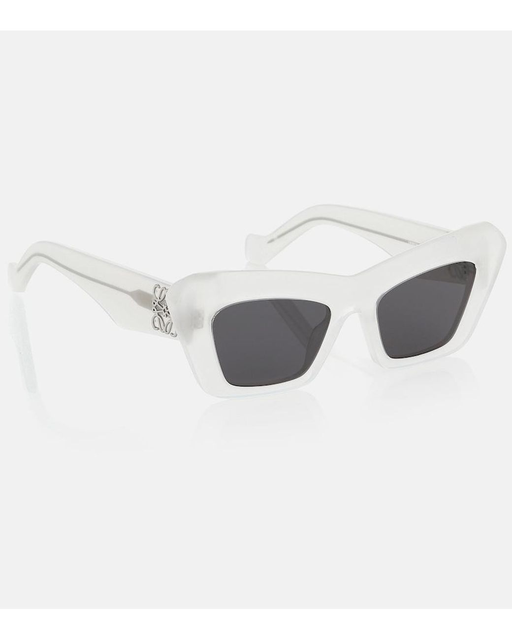 Loewe Gray Anagram-logo Cat-eye Acetate Sunglasses