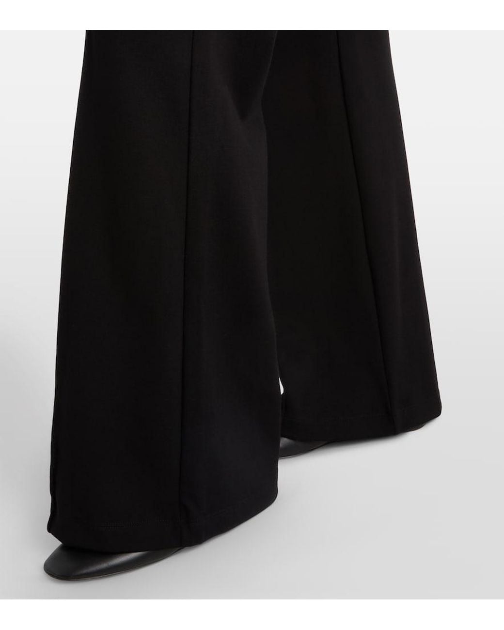 Leset Black Rio Jersey Wide-Leg Pants