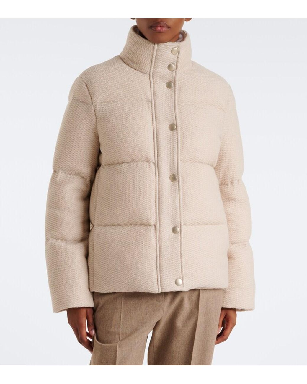 Eleventy Natural Wool Down Jacket