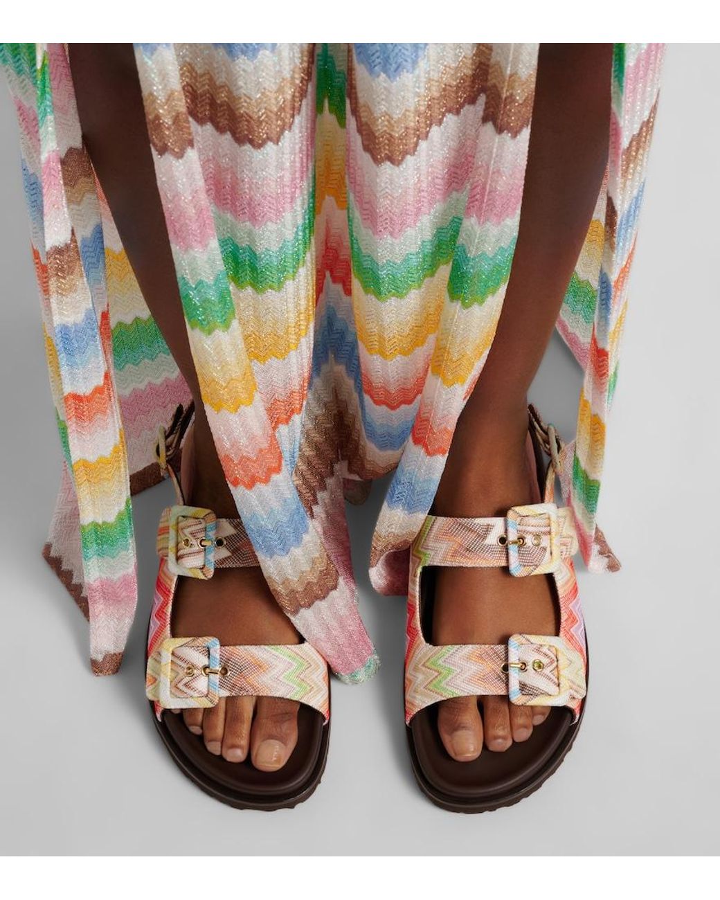 Missoni Black Mia Zigzag Slingback Sandals