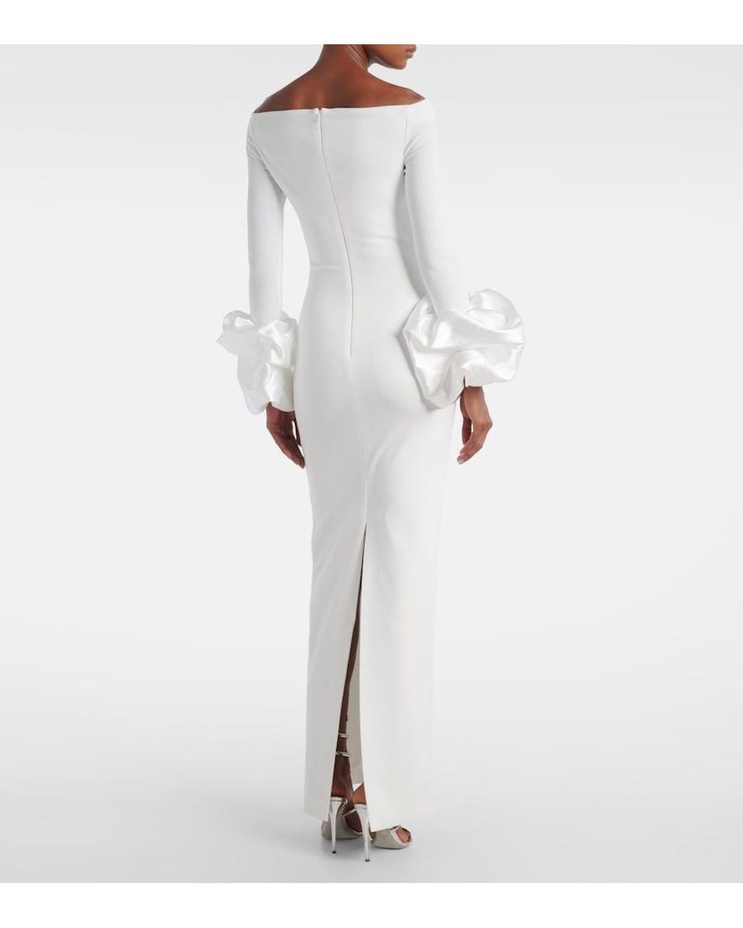 Solace London White Talia Off-Shoulder Gown