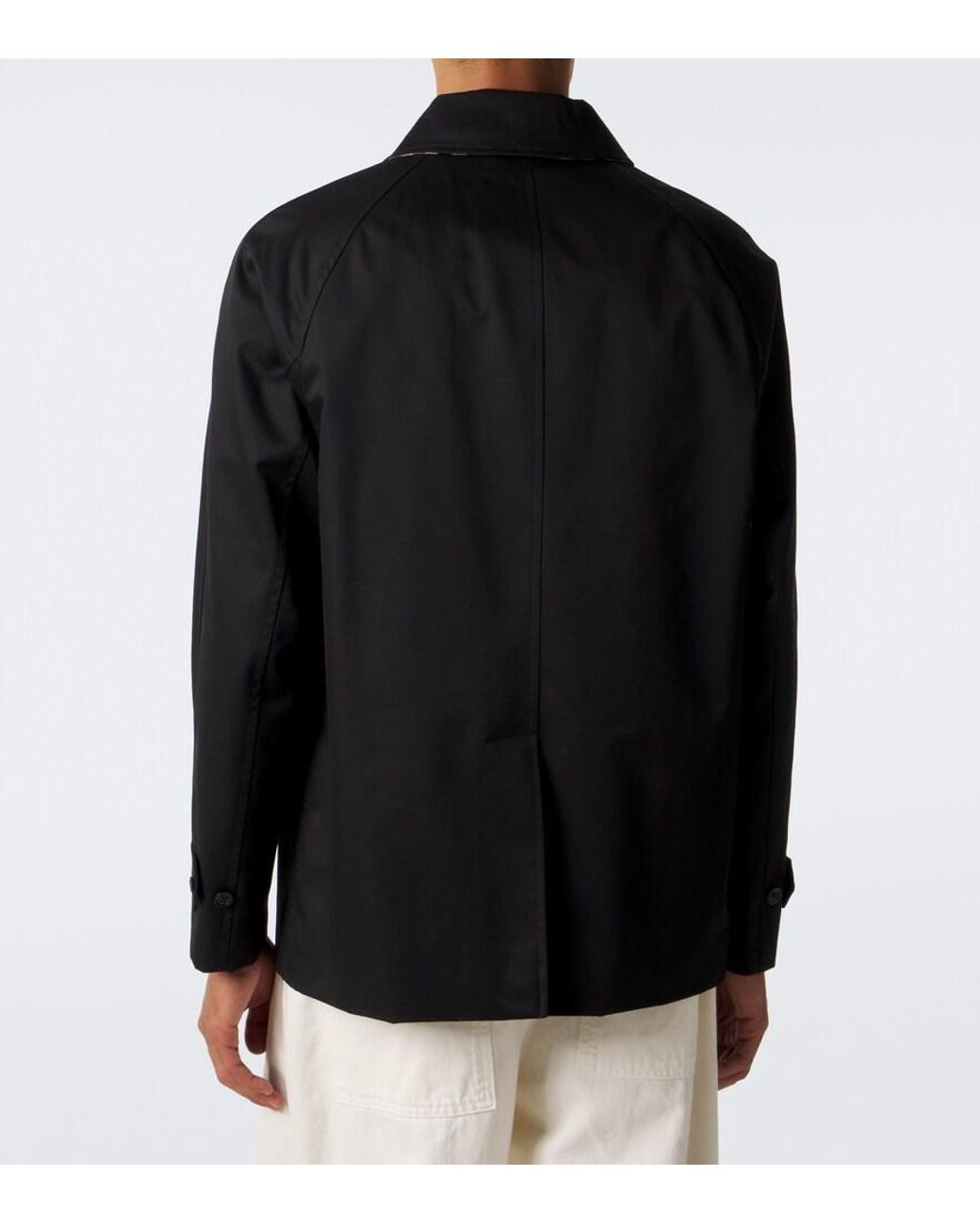 Burberry Black Cotton Jacket for men