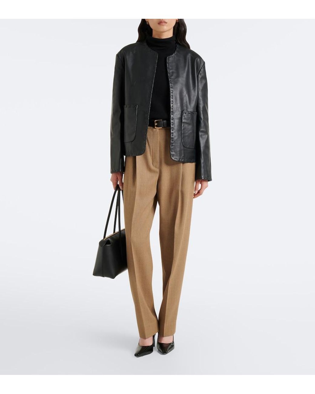Rohe Black Leather Jacket