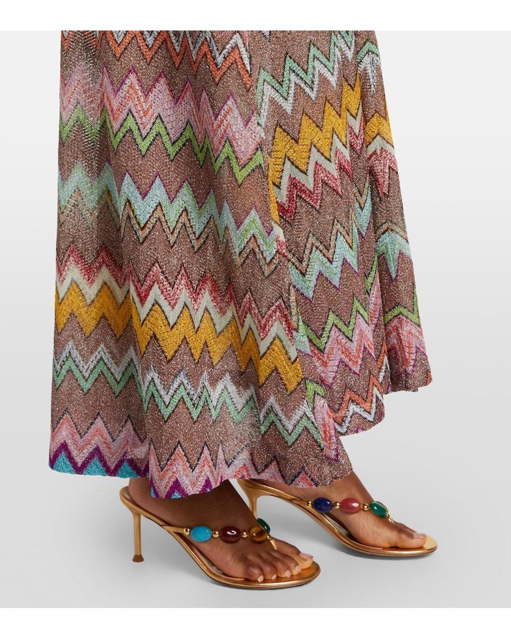 Missoni White Zigzag Lame Beach Dress