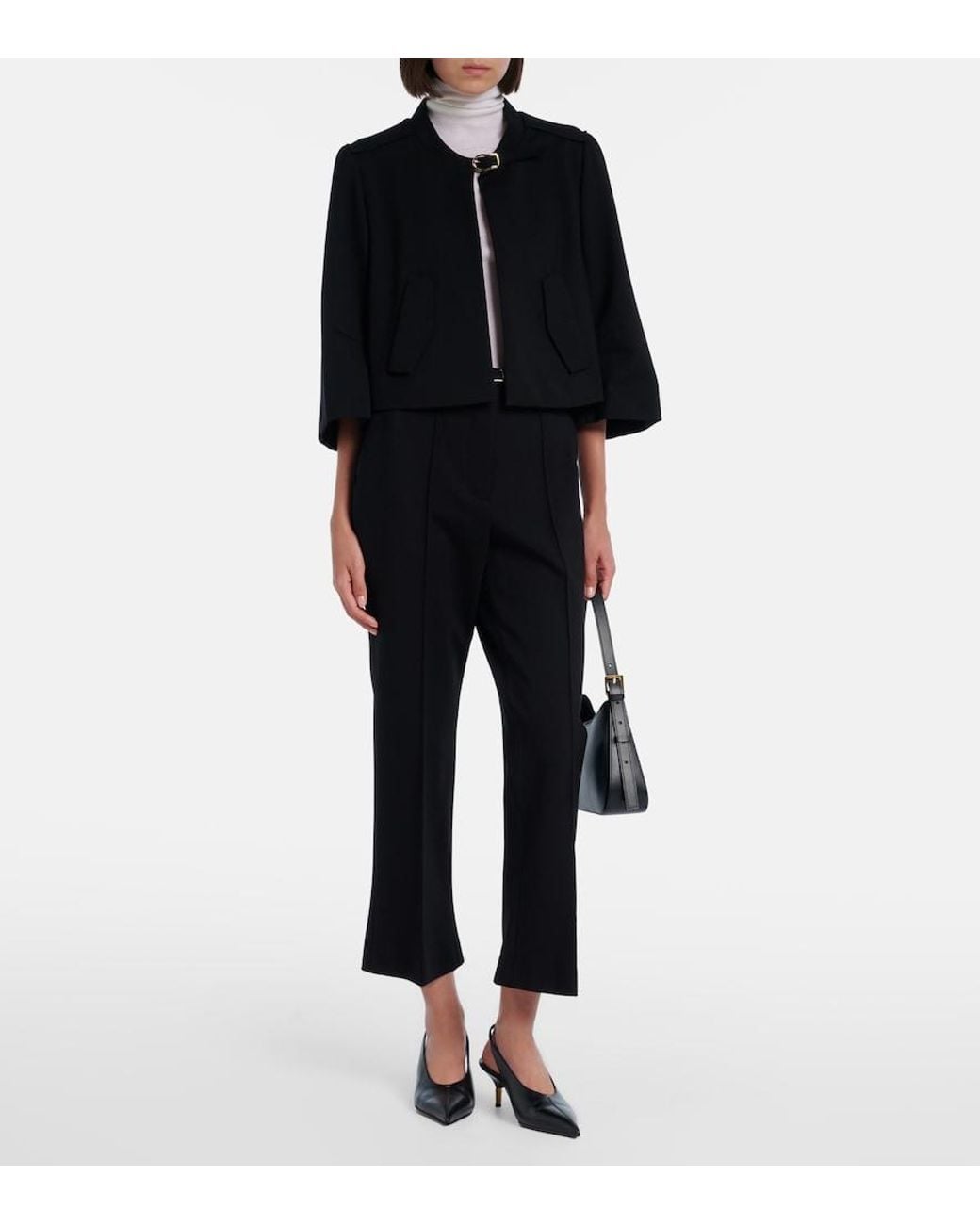 Dorothee Schumacher White Virgin Wool Turtleneck Sweater