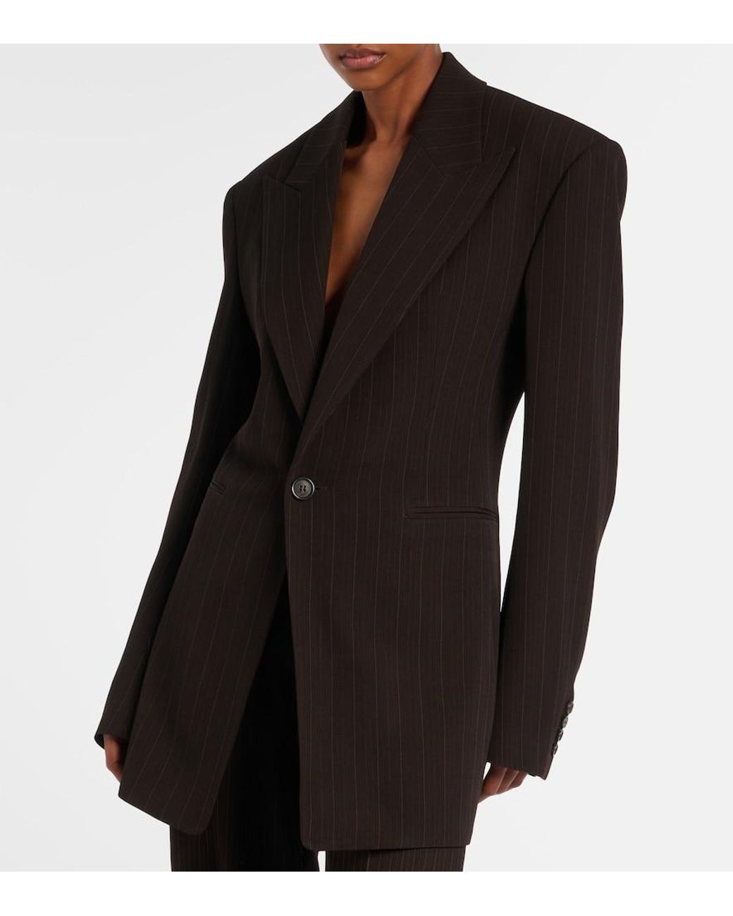 Saint Laurent Black Wool-Blend Blazer