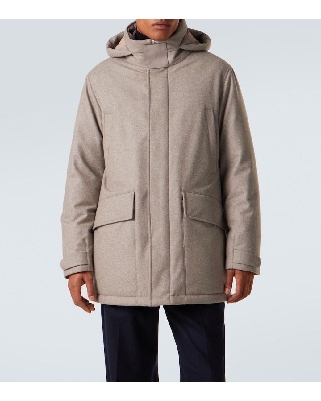 Zegna Natural Wool Down Jacket for men