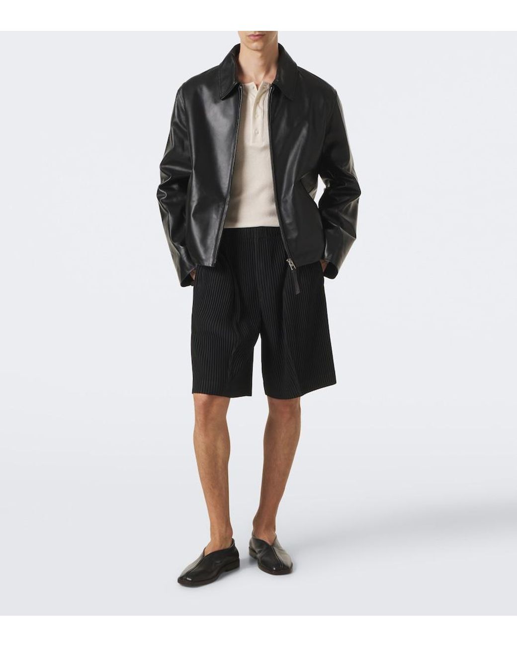 Homme Plissé Issey Miyake Black Monthly Colors: August Pleated Bermuda Shorts for men