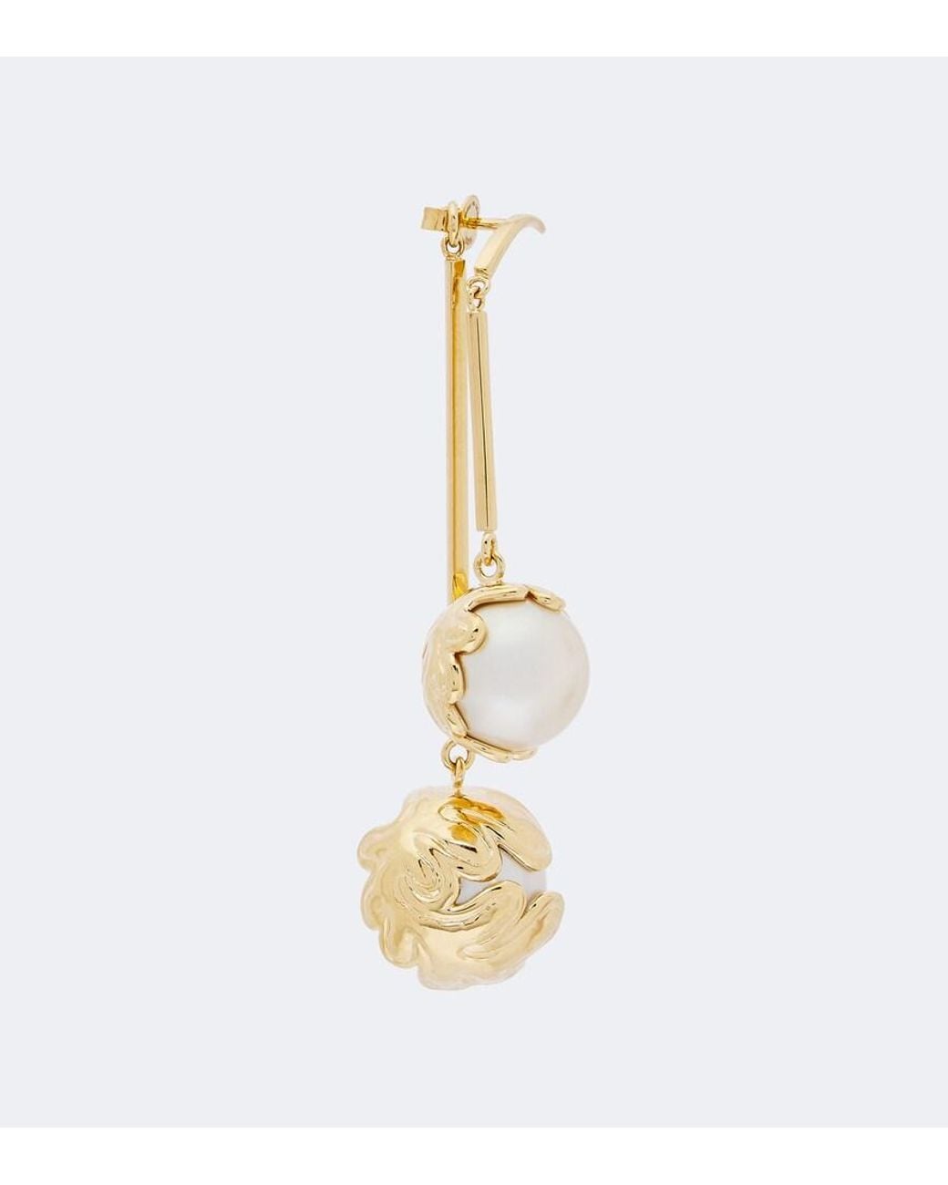 Emilio Pucci White Chandelier Embellished Drop Earrings