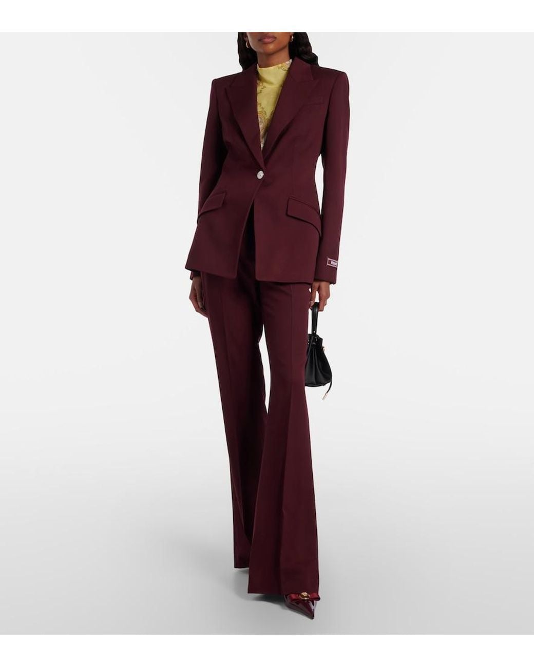 Versace Purple Wool Blazer