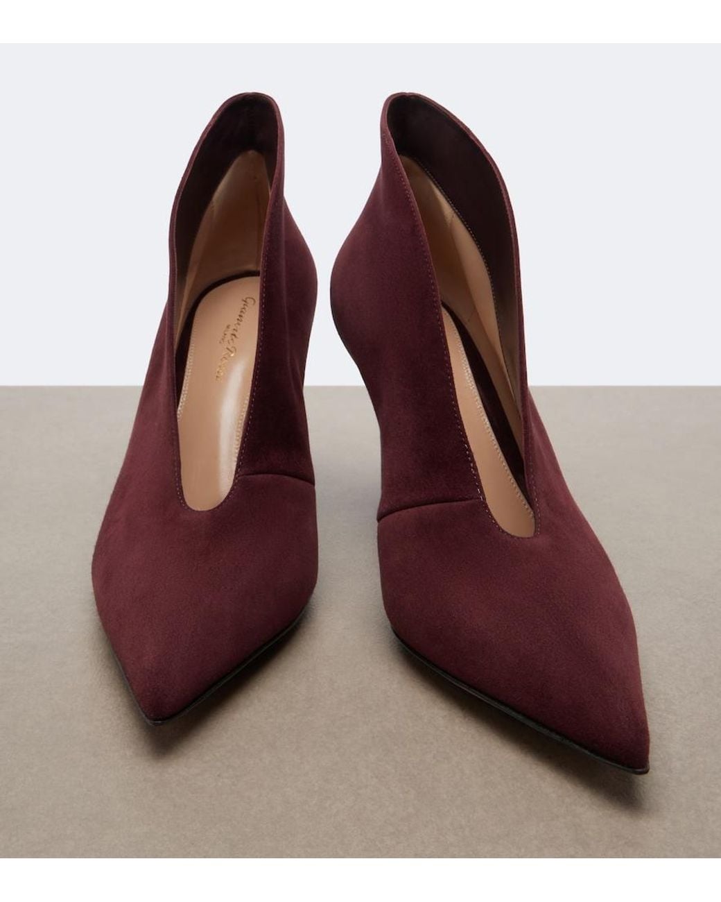 Gianvito Rossi Purple Vania Suede Pumps