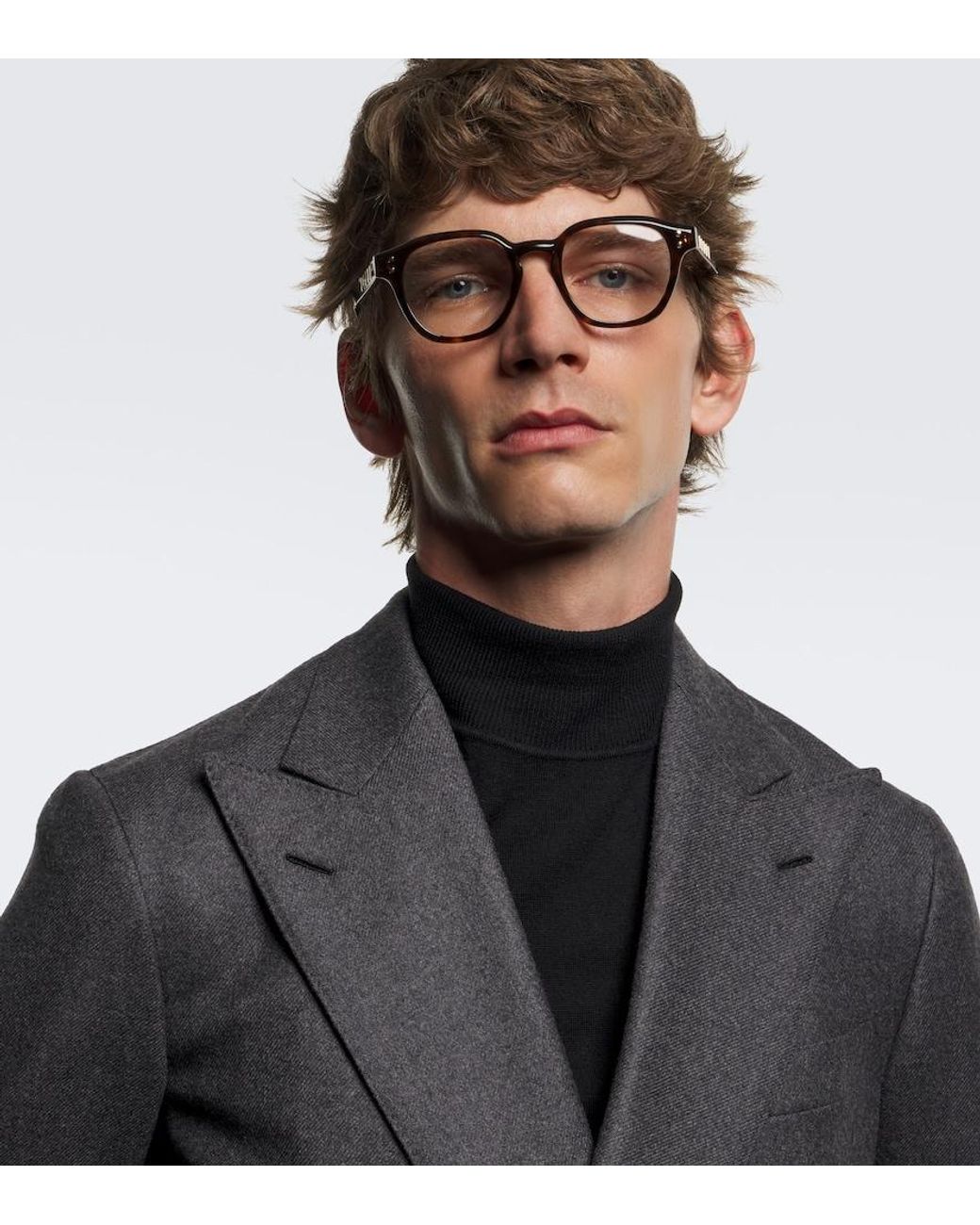 Fendi Eckige Brille Five Sisters in Brown für Herren