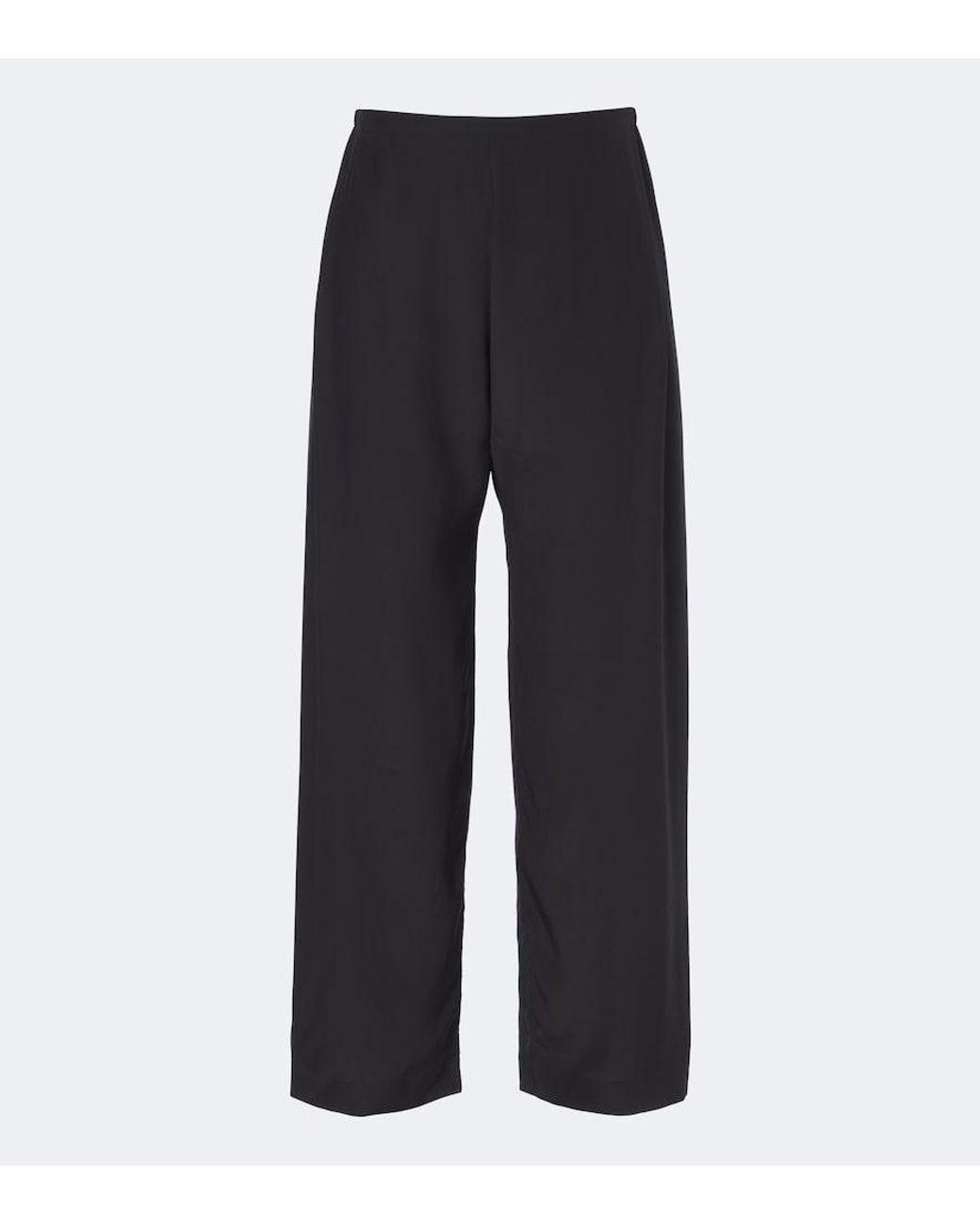 The Row Blue Jaine Silk Wide-Leg Pants