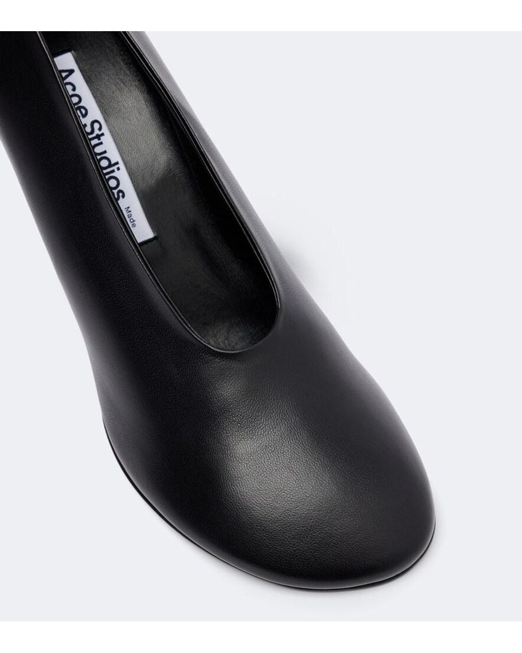 Acne Black Pumps Back Aus Leder