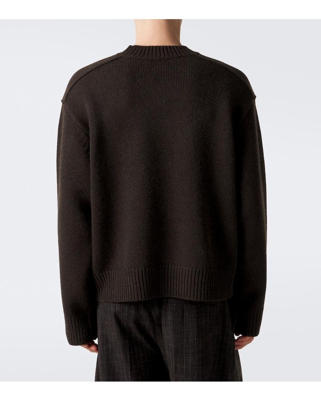 Studio Nicholson Black Yak And Wool Sweater for men
