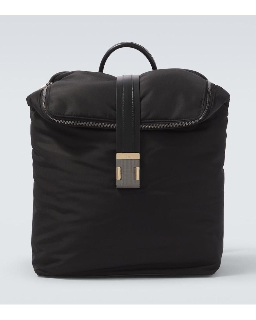 Christian Louboutin Black Nox Leather-Trimmed Backpack for men