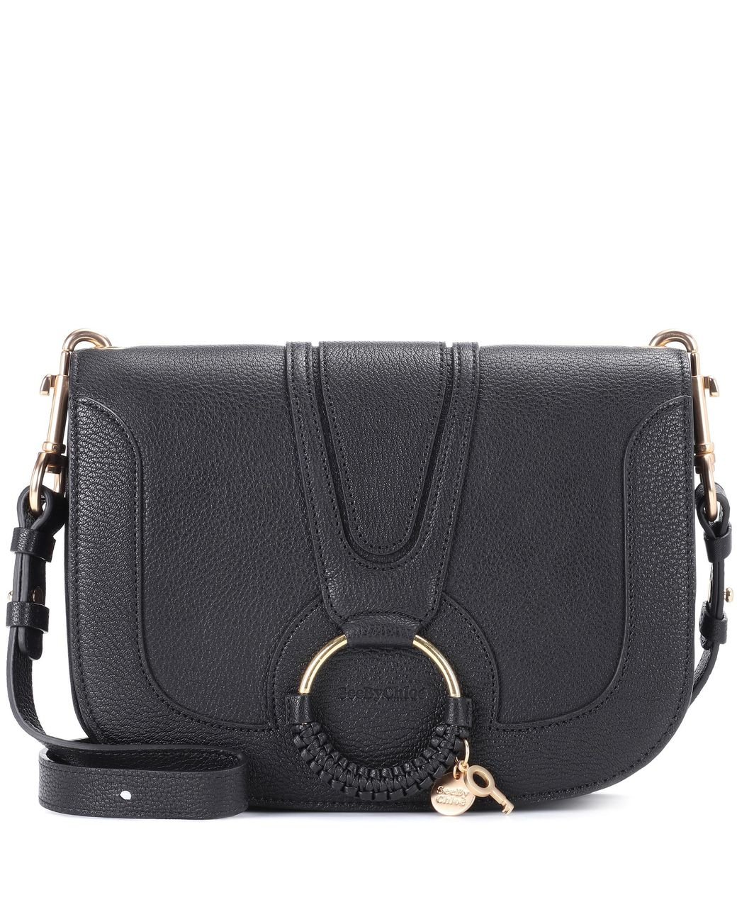 See By Chloé Hana Medium Leather Shoulder Bag in Black - Lyst