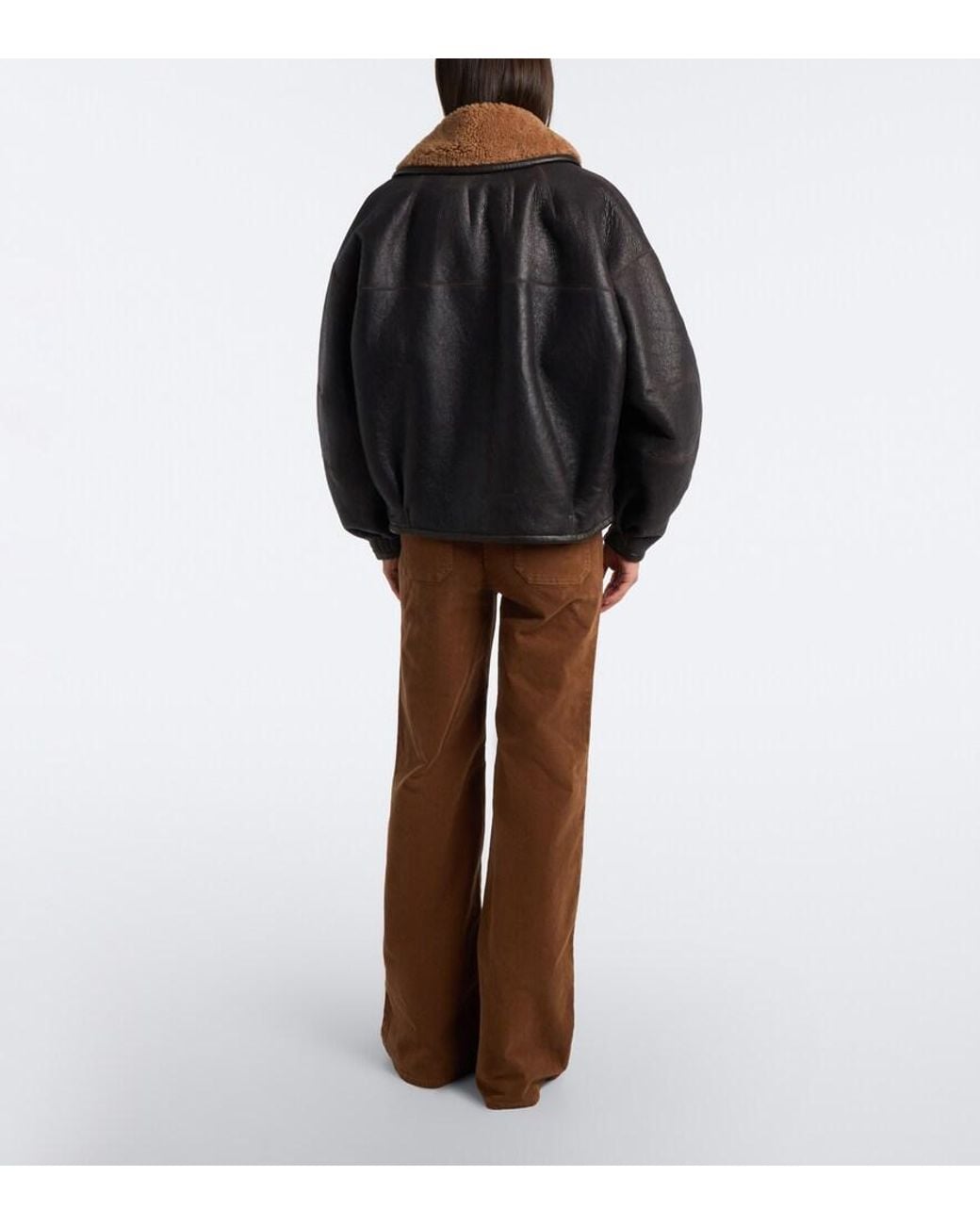 Nili Lotan Brown Florence Cotton-Blend Corduroy Wide-Leg Pants