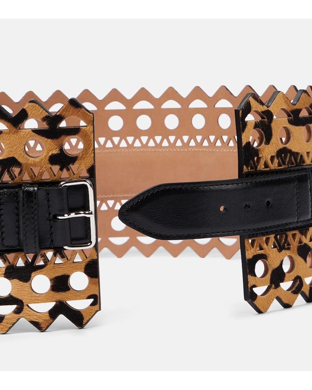 Alaïa Metallic Small Leather Corset Belt