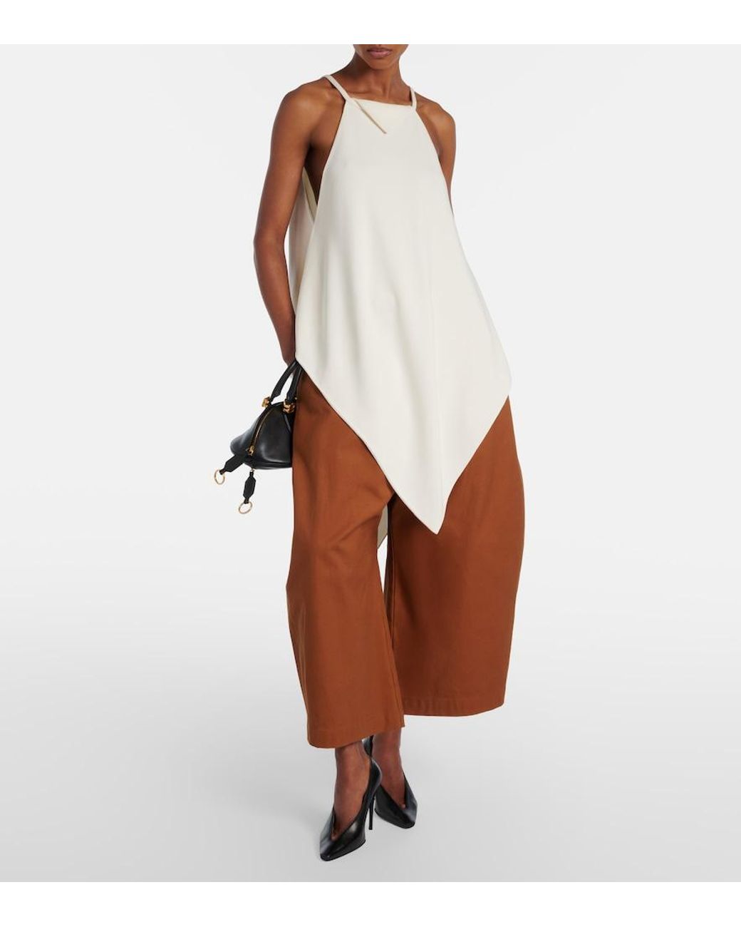 Balenciaga Brown Crepe Balloon Pants
