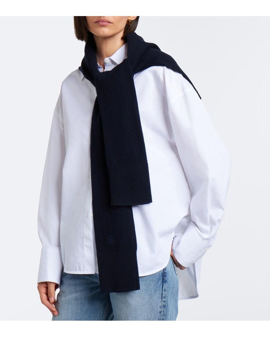 Totême  Blue Sleeve Cashmere Scarf