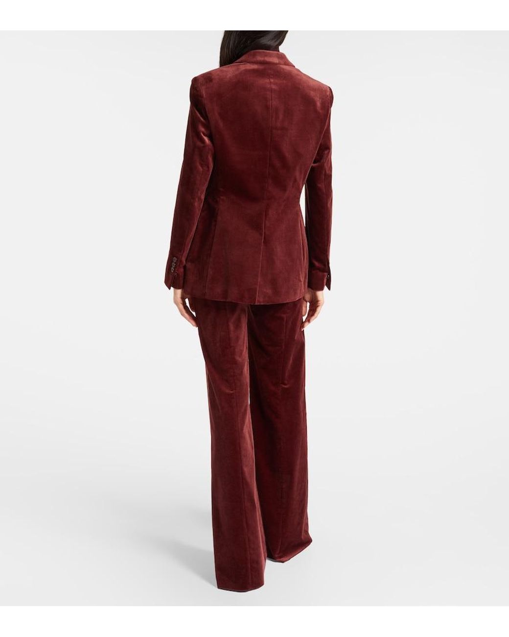 Dorothee Schumacher Red Twisted Structure Corduroy Blazer