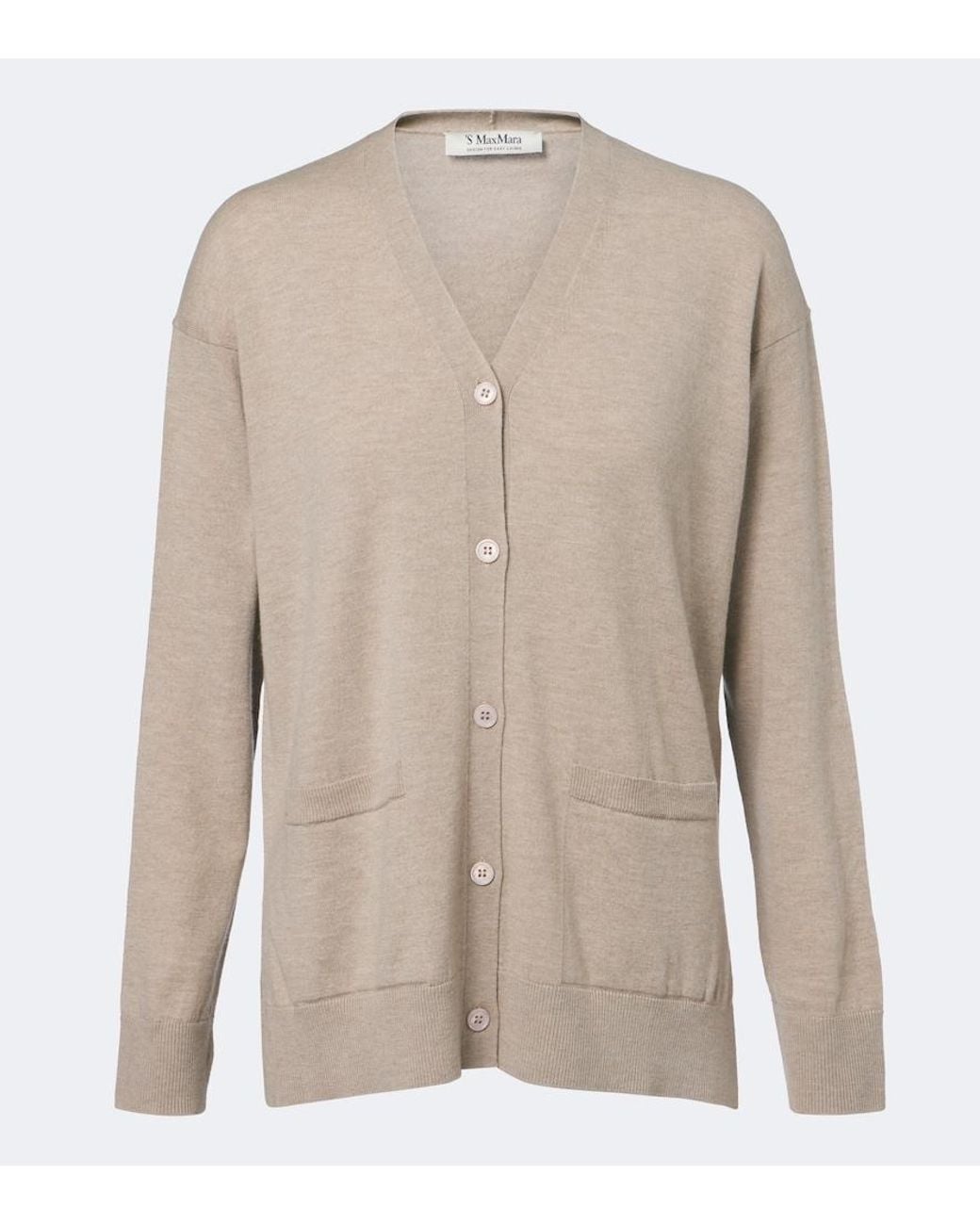 Max Mara Natural Wool Cardigan
