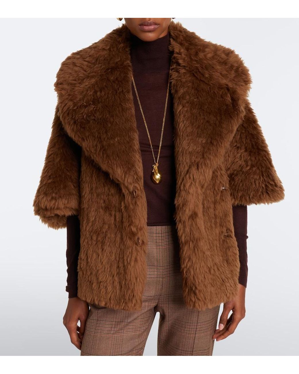 Max Mara Brown Shearling Jacket