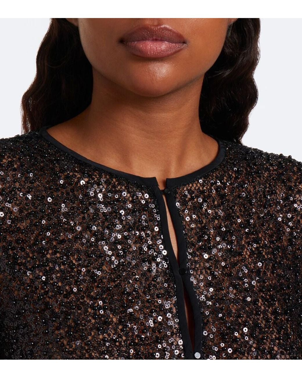 Sir Black Cassia Sequined Top