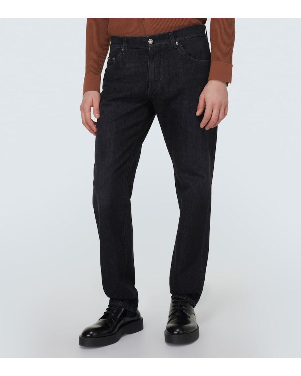Dolce & Gabbana Blue Distressed Slim Jeans for men