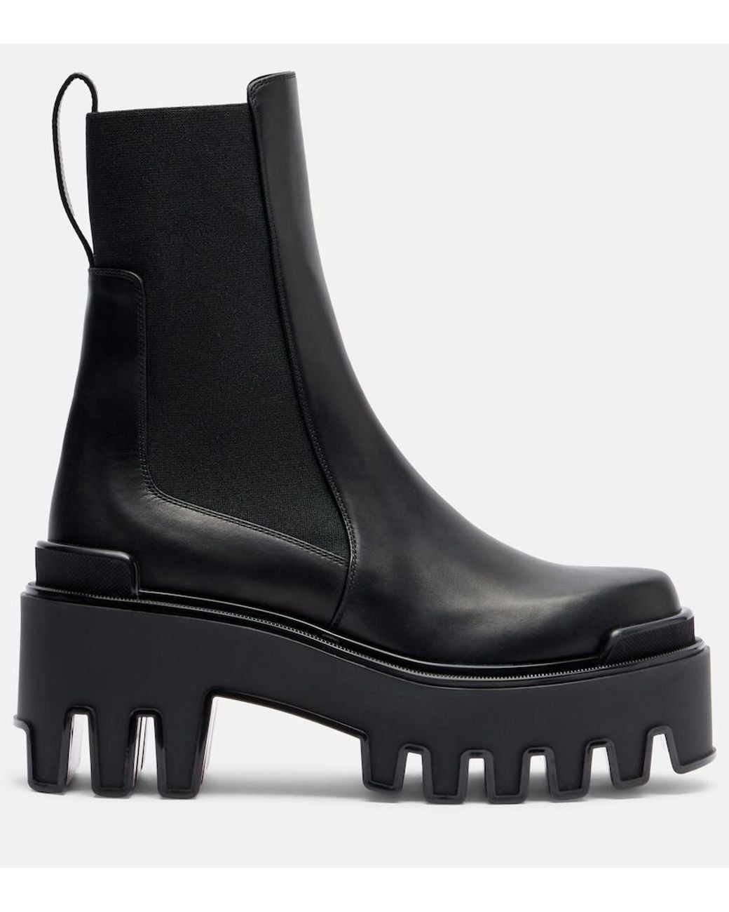 Christian Louboutin Black Marchacroche Leather Chelsea Boots