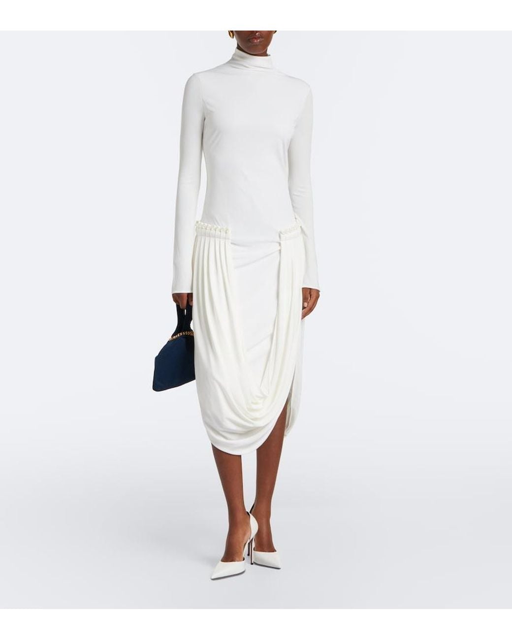 Stella McCartney Blue Falabella Small Top Handle Bag