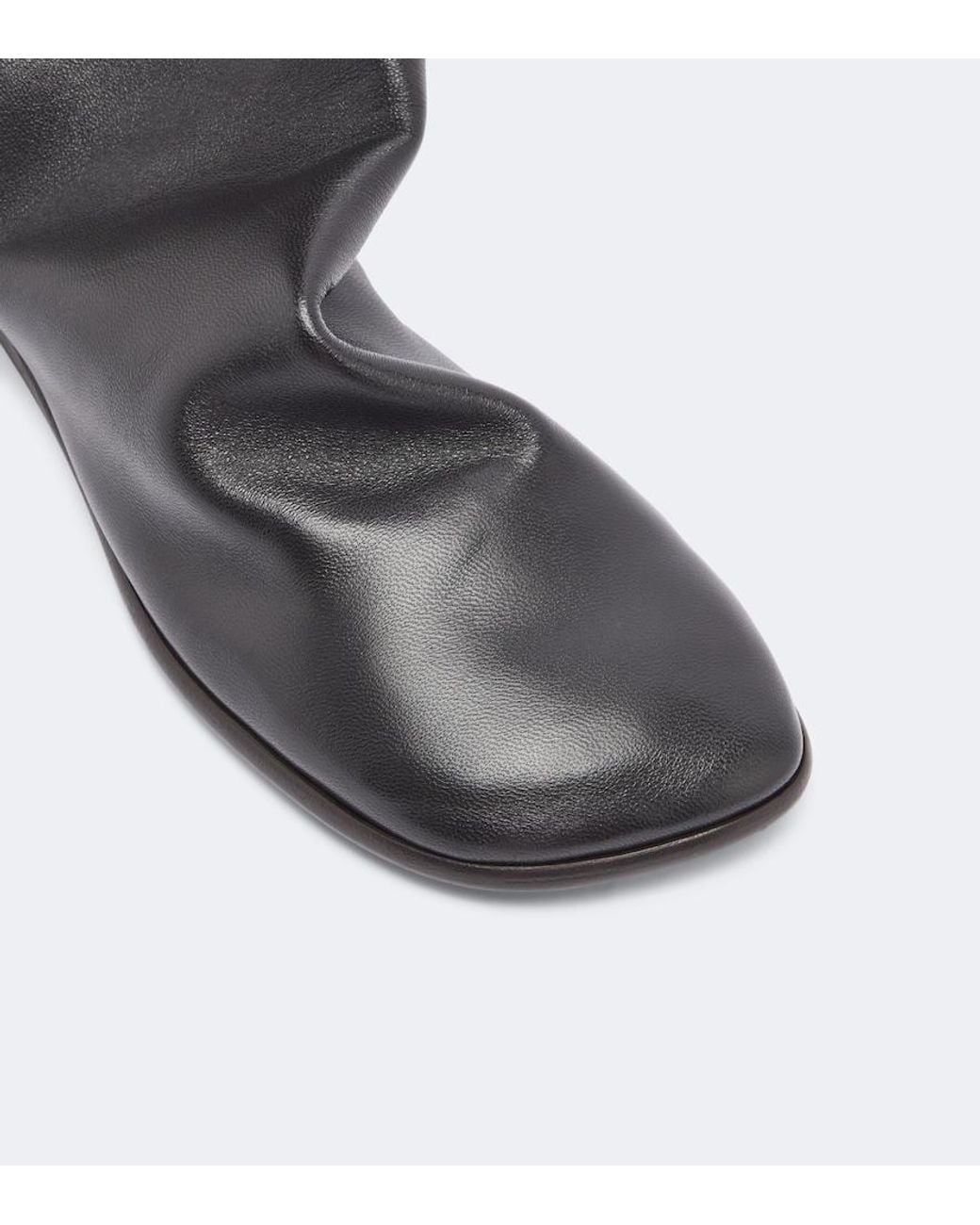 Lemaire Black Glove Leather Knee-High Boots