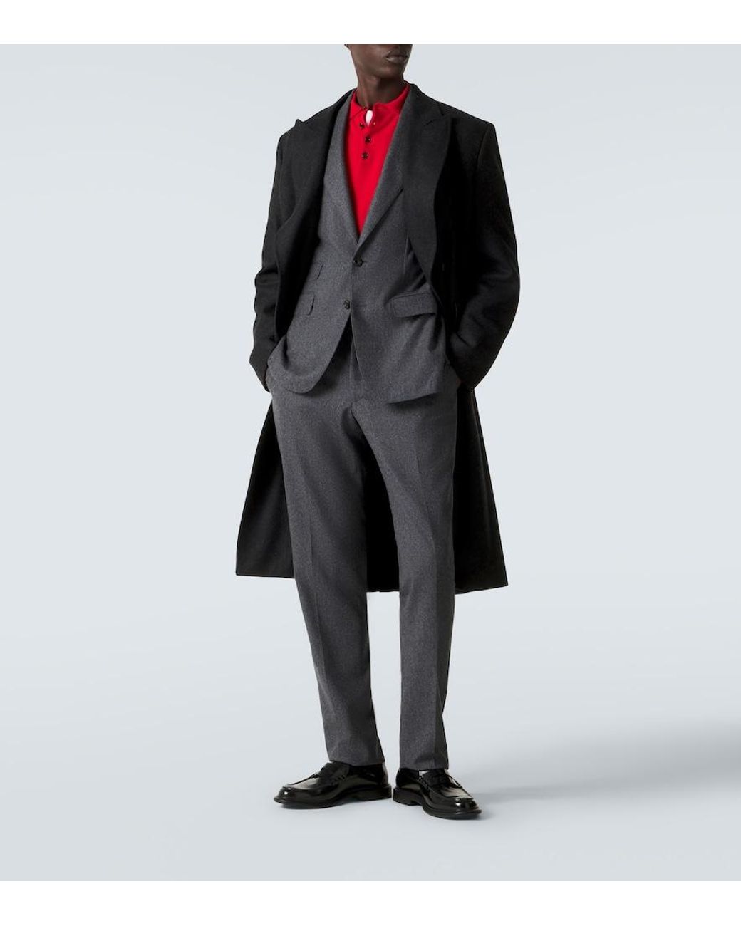 Thom Sweeney Blue Wool Flannel Suit for men