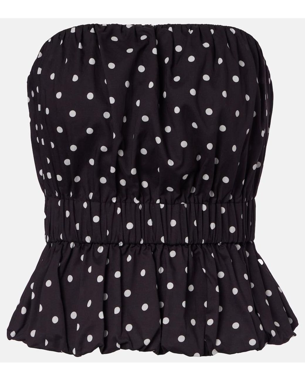 Posse Black Aurelia Polka-Dot Top