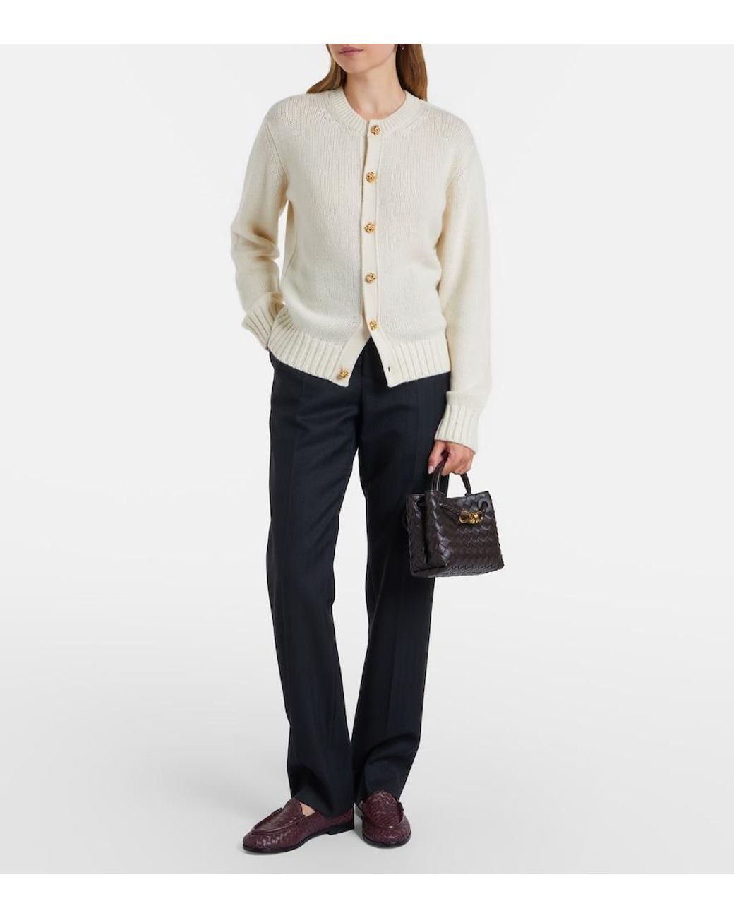 Bottega Veneta Natural Knot Cashmere Cardigan