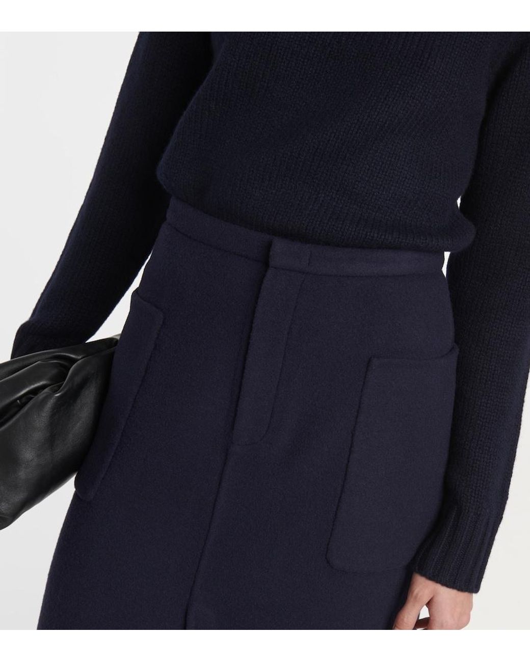 Vince Blue High-Rise-Bleistiftrock